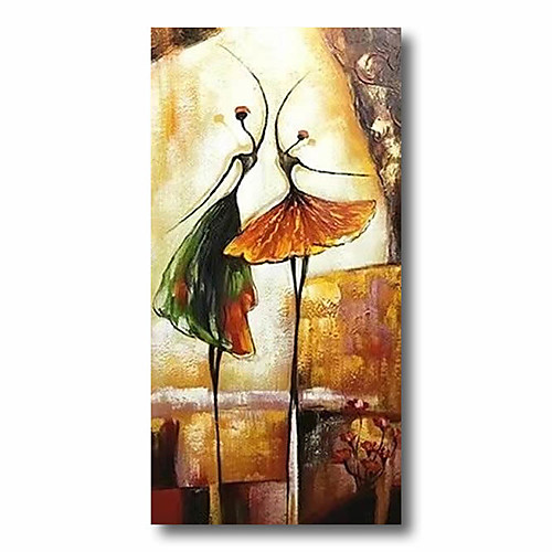 

Stretched Oil Painting Hand Painted Canvas Abstract Comtemporary Modern High Quality Dancer Girls Heavy Oil Ready to Hang