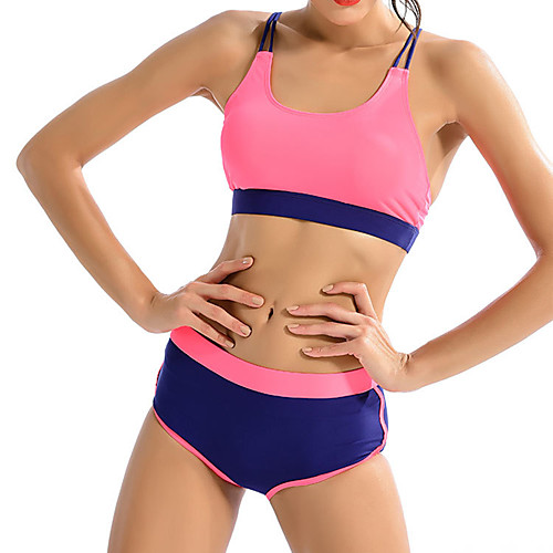 

Women's Tankini Spandex Swimwear Breathable Quick Dry Sleeveless 2 Piece - Swimming Surfing Water Sports Summer