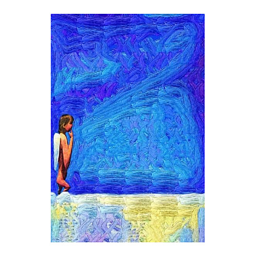 

IARTS Hand Painted Angels pray Oil Painting with Stretched Frame For Home Decoration