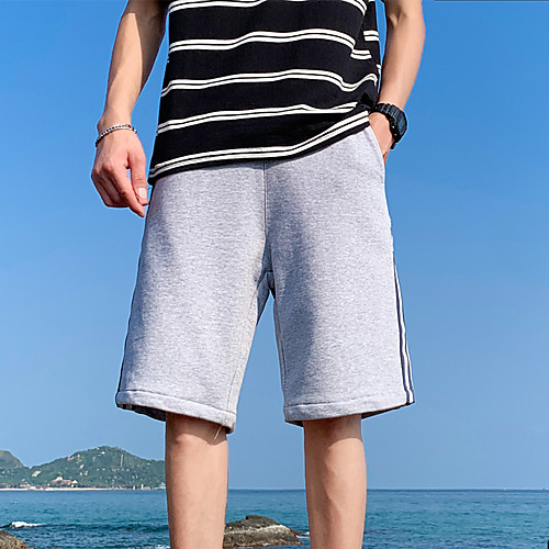 

Men's Jogger Shorts Side Pockets Drawstring Stripes Sport Athleisure Shorts Bottoms Breathable Moisture Wicking Soft Comfortable Everyday Use Casual Daily Outdoor Exercising