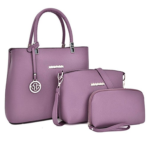 

Women's Bags Bag Set Office & Career Bag Sets Black Blue Purple Red