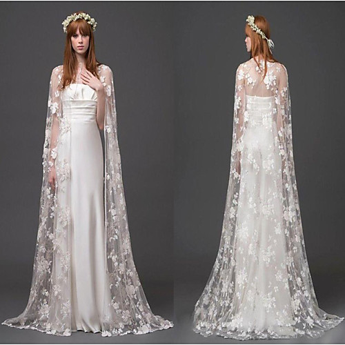 

Sleeveless Elegant / Bridal Lace Wedding / Wedding Party Women's Wrap With Appliques