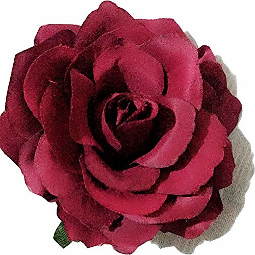 

rose flower hair clips flower brooch pin hairpin for women nfj03 (white)