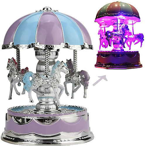 

Music Box Carousel Music Box 1 pcs Gift Music & Light Color Changing Resin For Kid's Adults' Boys and Girls