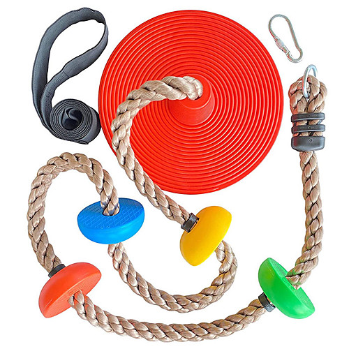 

Tree Swing Climbing Rope Kids Backyard Disc Swings Outdoor Toys Playset Accessories Outside Disk Seat for Swingset