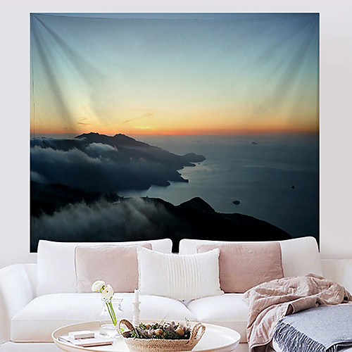 

Wall Tapestry Art Decor Blanket Curtain Hanging Home Bedroom Living Room Polyester Forest Sunset Landscape