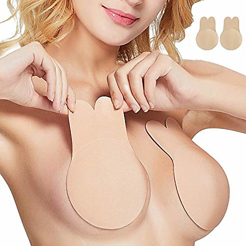 

grabgood women lift nipplecovers adhesive strapless backless bra medium beige