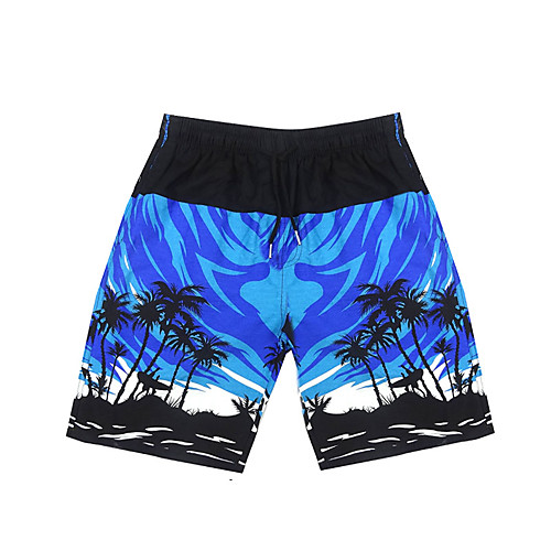 

Men's Swim Shorts Swim Trunks Bottoms Breathable Quick Dry Drawstring - Swimming Diving Surfing Floral / Botanical Tie Dye Autumn / Fall Spring Summer / Micro-elastic