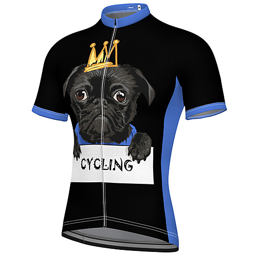 

21Grams Men's Short Sleeve Cycling Jersey Spandex Black Animal Bike Top Mountain Bike MTB Road Bike Cycling Breathable Quick Dry Sports Clothing Apparel / Athleisure