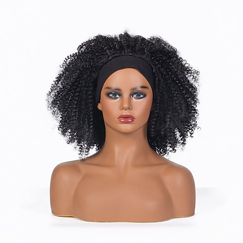 

wig factory headgear women cross-border hairband wig small volume fluffy explosive head cover screw volume headband wig