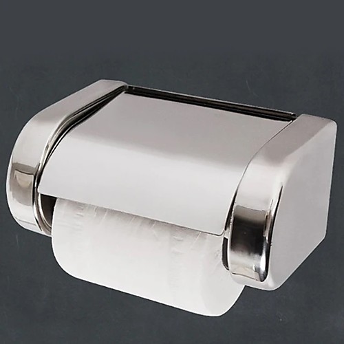 

Toilet Paper Holder New Design Stainless Steel Paper Roll Holders Wall Mounted Silvery 1PC