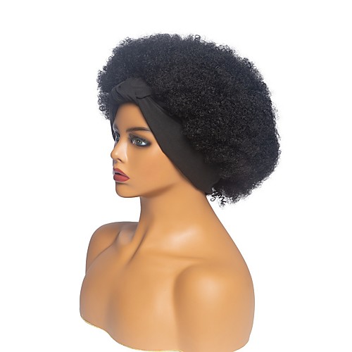 

amazon new hairband headgear headscarf headband african black small volume explosive head chemical fiber wig headband