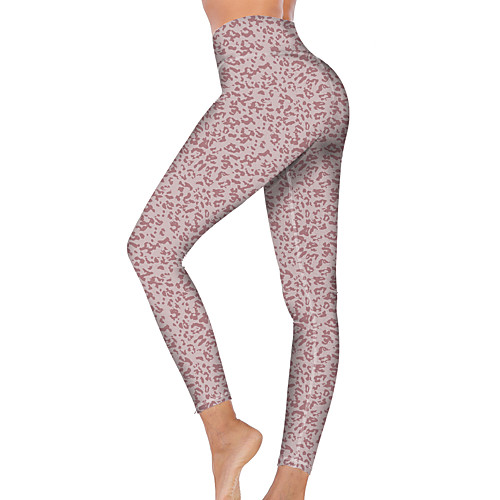 

21Grams Women's High Waist Yoga Pants Cropped Leggings Tummy Control Butt Lift Breathable Black Pink Fitness Gym Workout Running Sports Activewear High Elasticity