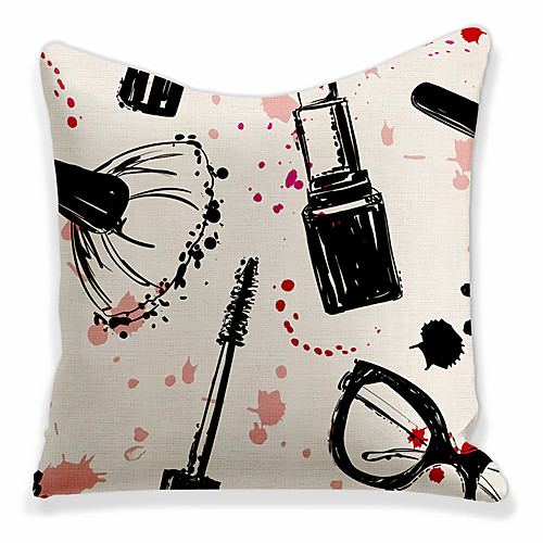 

Cushion Cover 1 Pc Linen Soft Decorative Square Throw Pillow Cover Cushion Case Pillowcase for Sofa Bedroom 45 x 45 cm (18 x 18 Inch) Holiday Superior Quality Mashine Washable