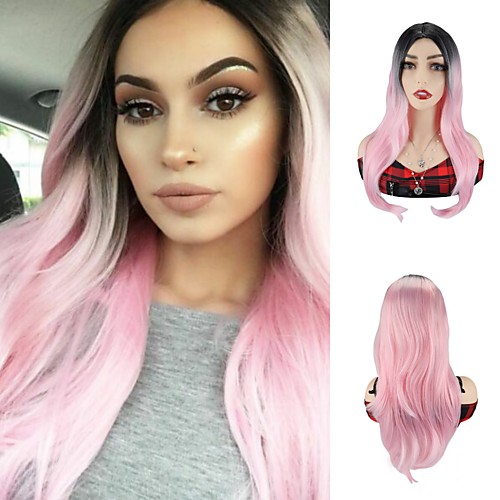 

Ombre T1B/Pink Body Wave Wigs Synthetic Hair Wigs For Black Women