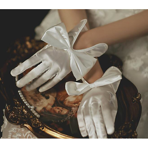 

Taffeta Wrist Length Glove Cute With Trim