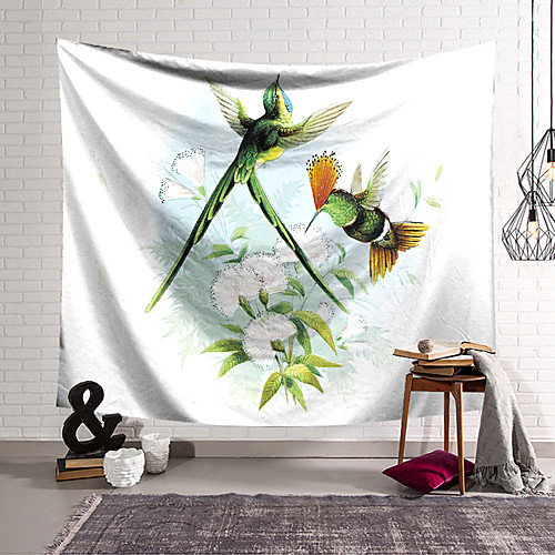 

Wall Hanging Tapestry Wall Carpet Wall Art Wall Decoration Tapestry Wall Decoration Bird On Flower Branch Pattern Tapestry