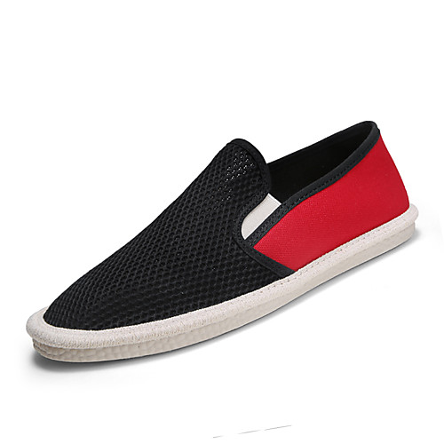 

Men's Loafers & Slip-Ons Comfort Loafers Sporty Casual Daily Outdoor Walking Shoes Synthetics Breathable Non-slipping Shock Absorbing Booties / Ankle Boots Black / Red Black Green Spring Summer