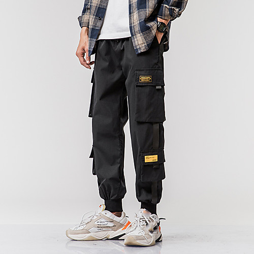 

Men's Hiking Pants Trousers Hiking Cargo Pants Solid Color Outdoor Loose Breathable Quick Dry Comfortable Multi-Pockets Bottoms Black Grey Green Hunting Fishing Climbing M L XL XXL XXXL