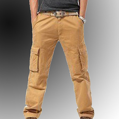 

Men's Hiking Pants Trousers Hunting Pants Camouflage Hunting Pants Dust Proof Quick Dry Breathable Wearproof Fall Spring Solid Colored Cotton for Black Army Green Grey S M L XL XXL