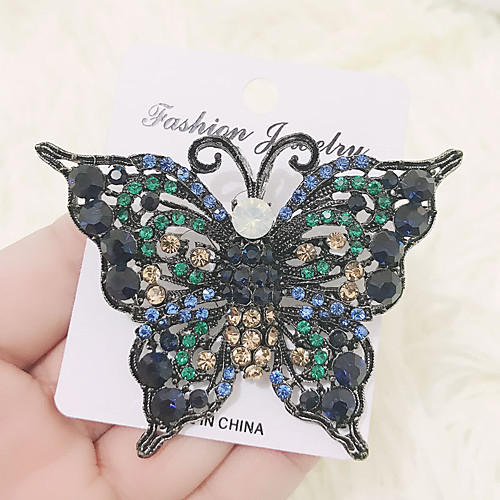 

retro diamond-studded butterfly brooch, high-grade alloy crystal brooch, clothing accessories, female brooch