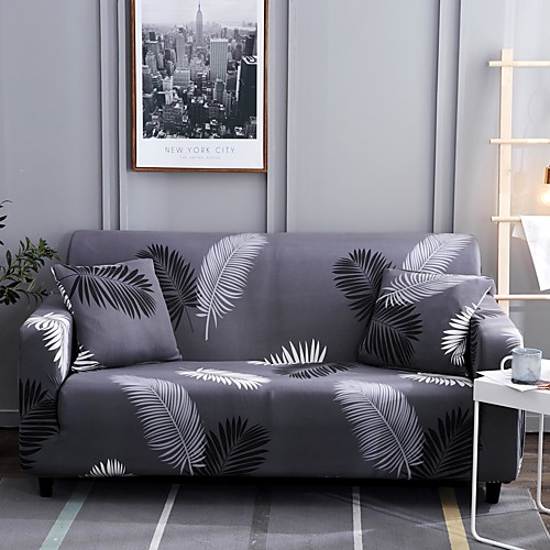 

Sofa Cover Feather Stretch Reactive Print Polyester Slipcovers Super Soft Fabric Couch Cover Fit for Whole Cushion Couch