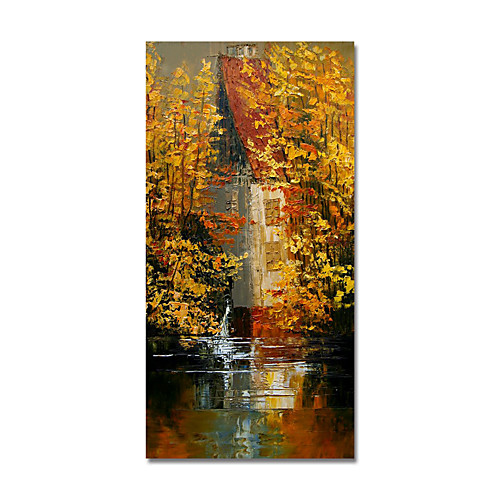 

Oil Painting Hand Painted Abstract Landscape Canvas Painting Comtemporary Simple Modern Stretched Canvas Ready to Hang