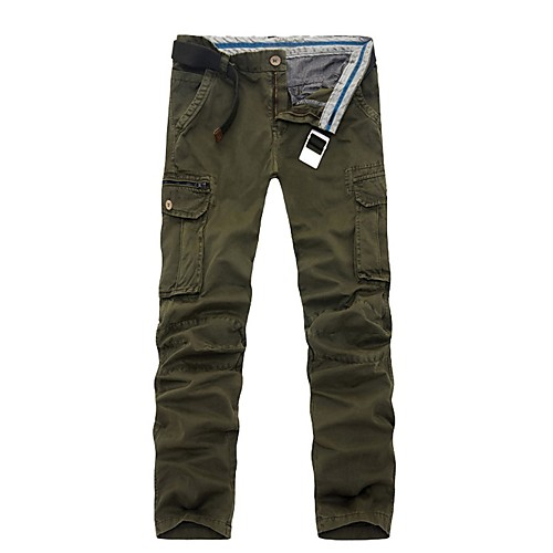 

Men's Hiking Pants Trousers Hunting Pants Tactical Cargo Pants Ventilation Quick Dry Breathable Wearproof Fall Spring Solid Colored Elastane Cotton for Black Yellow Army Green S M L XL XXL