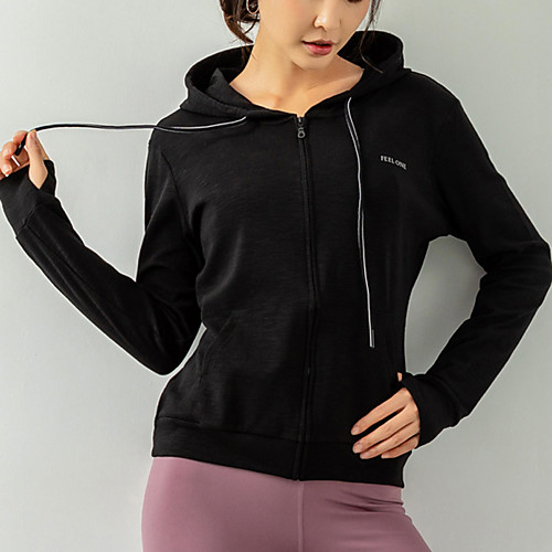

Women's Hoodie Pullover Zipper Pocket Hoodie Cotton Solid Color Sport Athleisure Hoodie Top Long Sleeve Breathable Soft Comfortable Exercise & Fitness Running Everyday Use Casual Daily Outdoor