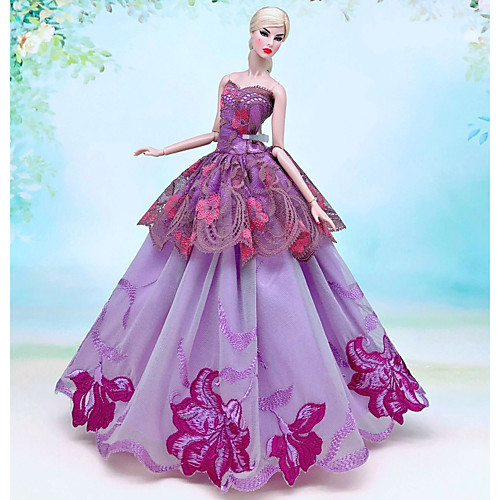 

Doll accessories Doll Clothes Doll Dress Wedding Dress Party / Evening Dresses Wedding Ball Gown Lace Tulle Lace Cotton Blend Silk / Cotton Blend For 11.5 Inch Doll Handmade Toy for Girl's Birthday