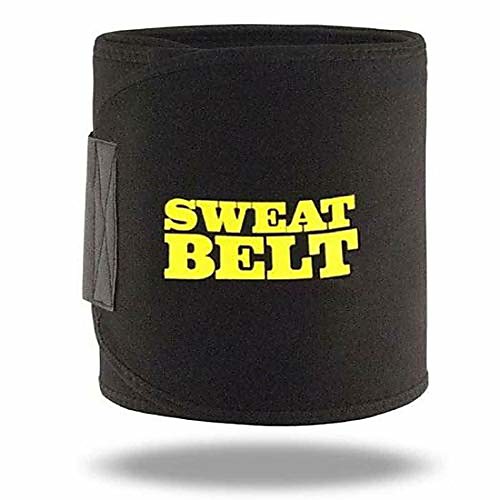 

yt couple sports waist trainer belt men women sweat wrap fitness abdominal sweat body shaper belt weight loss belt (black, l-20110cm)