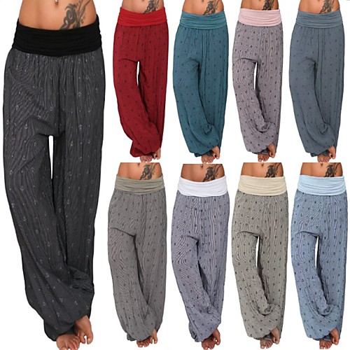 

Women's Yoga Pants Harem Bloomers Bottoms Breathable Quick Dry Moisture Wicking Apricot Black Red Yoga Fitness Gym Workout Winter Plus Size Sports Activewear Micro-elastic Loose / Athletic