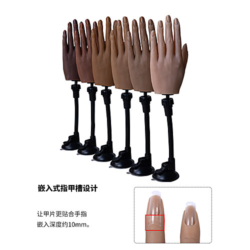 

manicure silicone practice hand model with joints can bend matching nail piece practice silicone prosthetic hand model