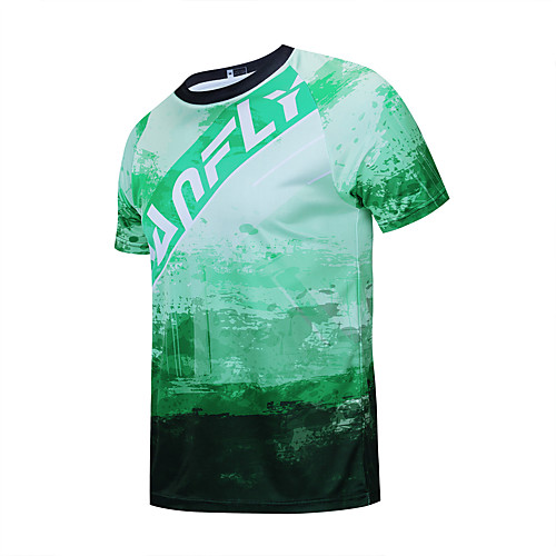 

CAWANFLY Men's Short Sleeve Downhill Jersey with Pants Dirt Bike Jersey Green / Black Novelty Funny Bike Tee Tshirt Jersey Top Mountain Bike MTB Road Bike Cycling Breathable Sports Clothing Apparel