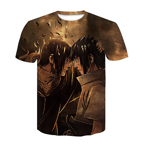 

Inspired by Naruto Akatsuki Uchiha Itachi Cosplay Costume T-shirt Terylene 3D Printing T-shirt For Women's / Men's