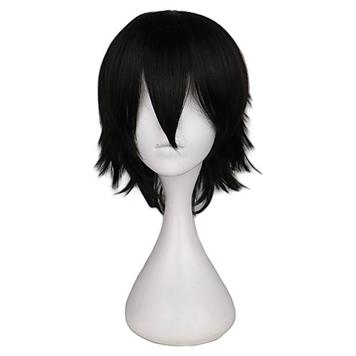 

Short Straight Cosplay Wig Men Male Black High 100% Temperature Fiber Synthetic Hair Wigs