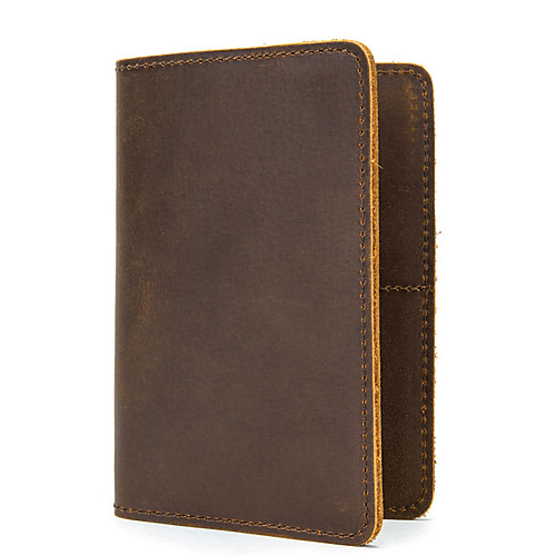 

genuine leather handbags diagonal crazy horse leather passport case simple style card case wallet retro fashion card case document case