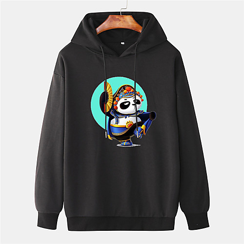 

Men's Pullover Hoodie Sweatshirt Cartoon Graphic Prints Panda 3D Sports & Outdoor Daily Sports Hot Stamping Basic Casual Hoodies Sweatshirts Black Yellow Blushing Pink