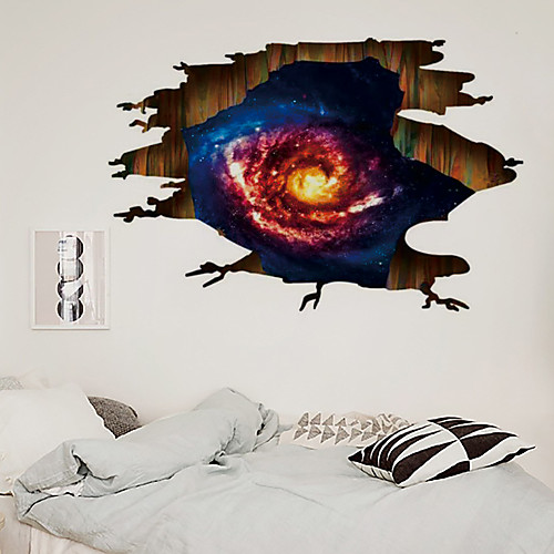 

3D New Broken Wall Paste Starry Black Hole Living Room Bedroom Corridor Decoration Can Be Removed Sticker