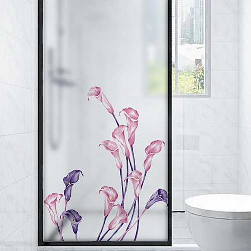 

Frosted Privacy Floral Pattern Window Film Home Bedroom Bathroom Glass Window Film Stickers Self Adhesive Sticker