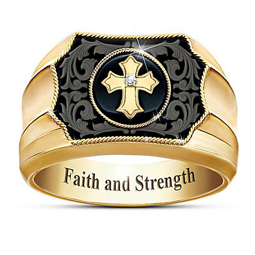 

Ring Mixed Color Gold Alloy Cross Punk 1pc 7 8 9 10 11 / Men's