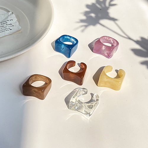 

Ring Retro Resin Stylish Simple European 1pc One Size