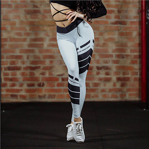

Activewear Pants Printing Solid Women's Training Running Natural Polyester