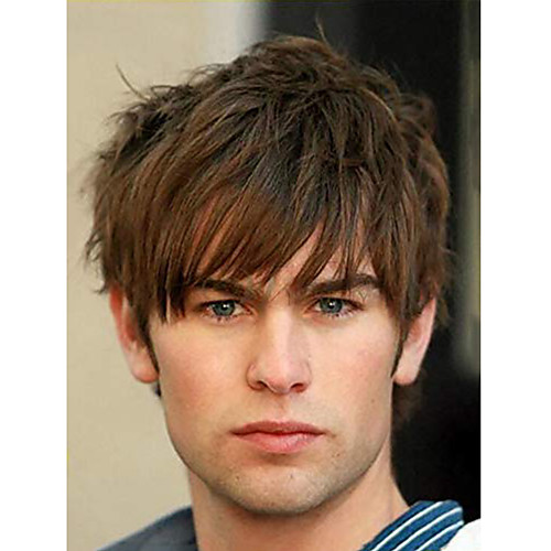 

Men's Short Wigs Brown Layered Natural Synthetic Clothing Cosplay Wigs For Men