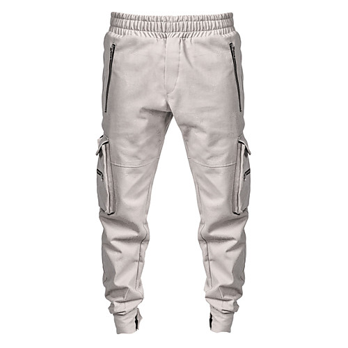 

Men's Joggers Tactical Cargo Pants Street Bottoms Pocket Reflective Strip Cotton Winter Fitness Gym Workout Running Jogging Exercise Moisture Wicking Breathable Soft Normal Sport Solid Colored Black