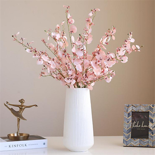 

Autumn Dancing Orchid Simulation Flower High Quality Fake Flower Living Room Flower Arrangement 1 Piece