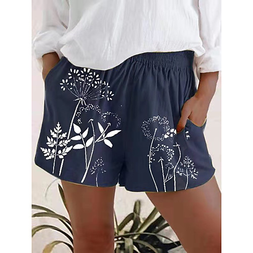 

Women's Chino Outdoor Sports Shorts Pants Floral Short Patchwork Print ArmyGreen Grey Beige Dark Blue