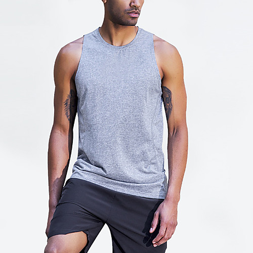 

Men's Tank Top Tee / T-shirt Pure Color Crew Neck Solid Color Sport Athleisure Top Sleeveless Breathable Quick Dry Moisture Wicking Soft Comfortable Exercise & Fitness Running Everyday Use Casual