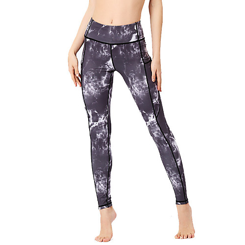 

Women's High Waist Yoga Pants Side Pockets Cropped Leggings Tummy Control Butt Lift Breathable Camo / Camouflage White Black Blue Yoga Fitness Gym Workout Sports Activewear High Elasticity Skinny