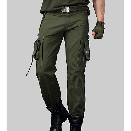 

Men's Hiking Pants Trousers Hiking Cargo Pants Tactical Pants Outdoor Breathable Quick Dry Sweat wicking Multi-Pockets Cotton Pants / Trousers Bottoms Black Army Green Hunting Climbing Camping